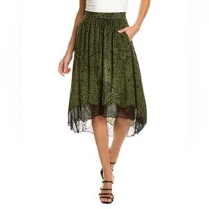 Zadig & Voltaire Olive High-Low Skirt